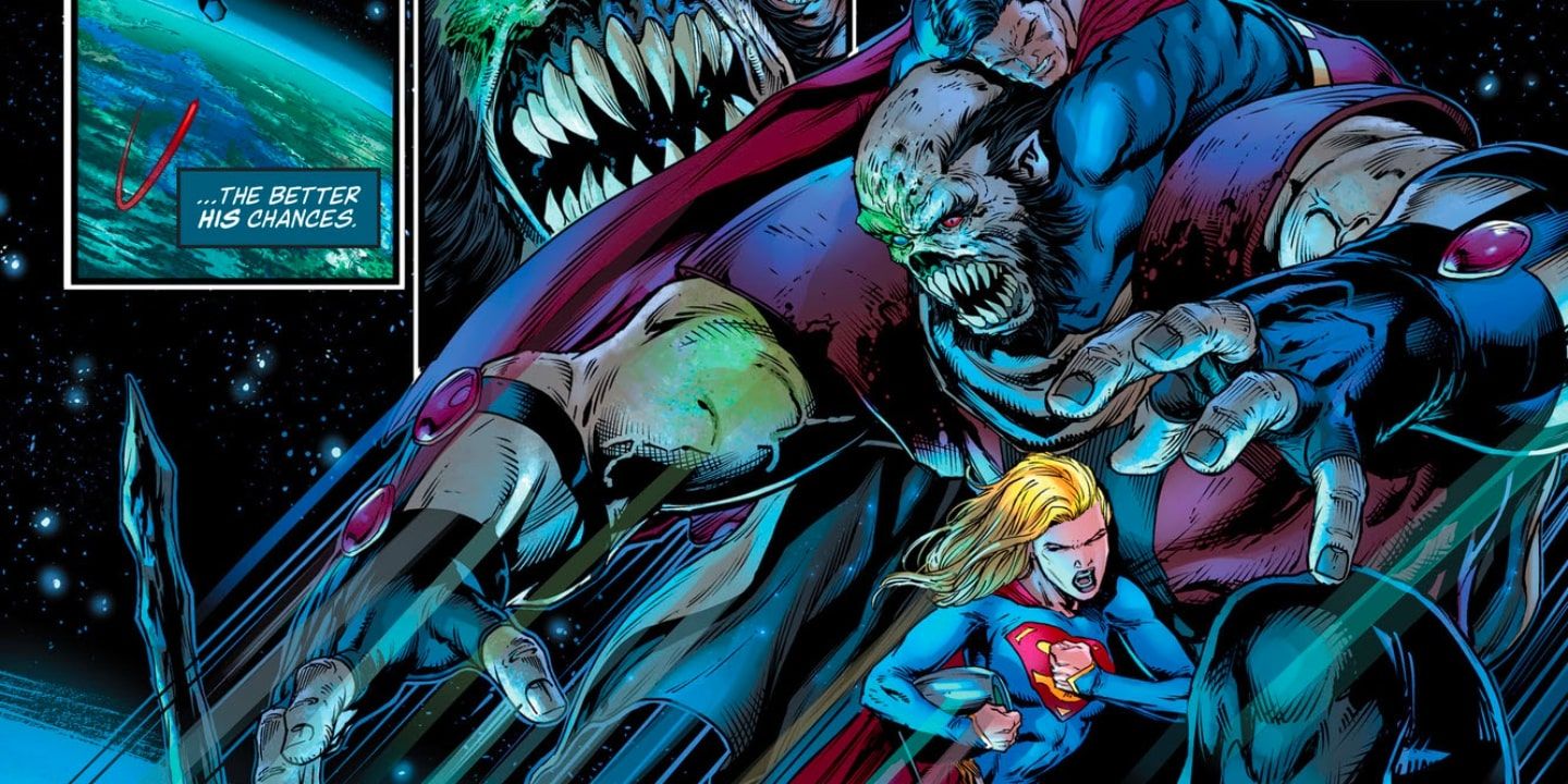 Superman and Supergirl fight Rogol Zaar in Man of Steel (2018) #6