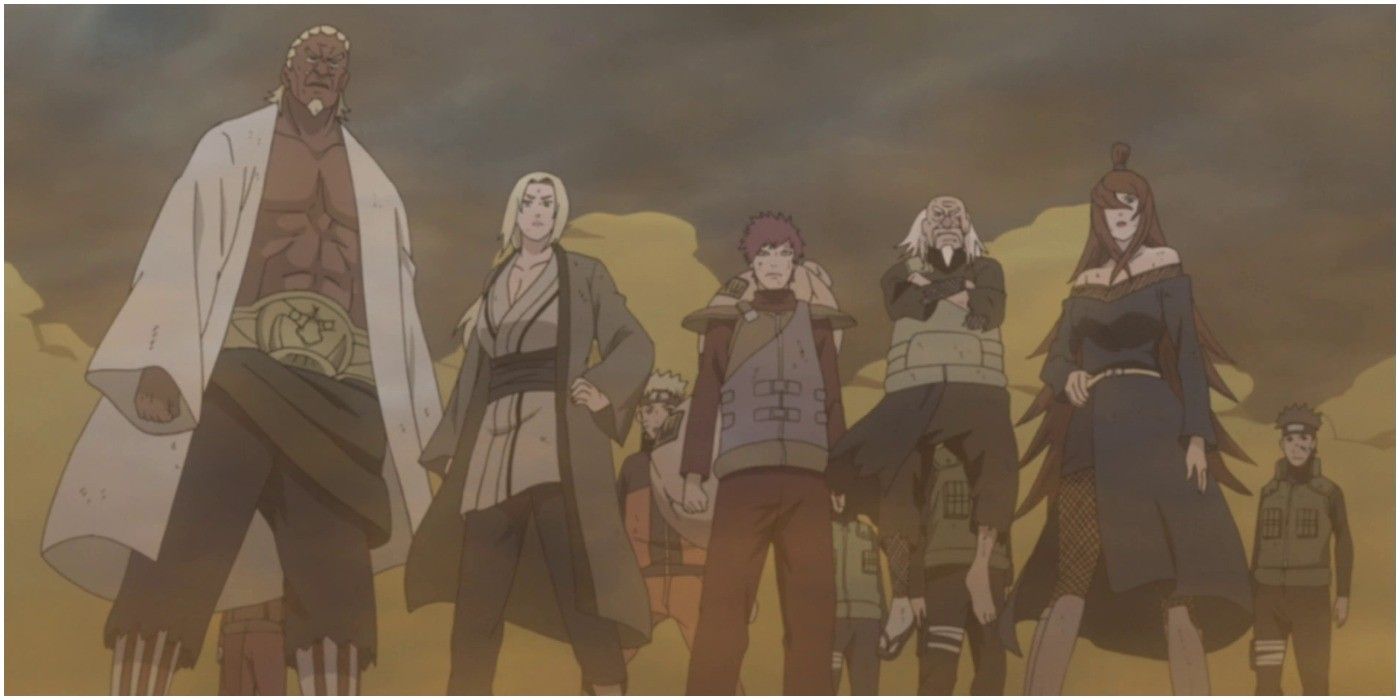 The 5 Kage Assembled before Madara's attack