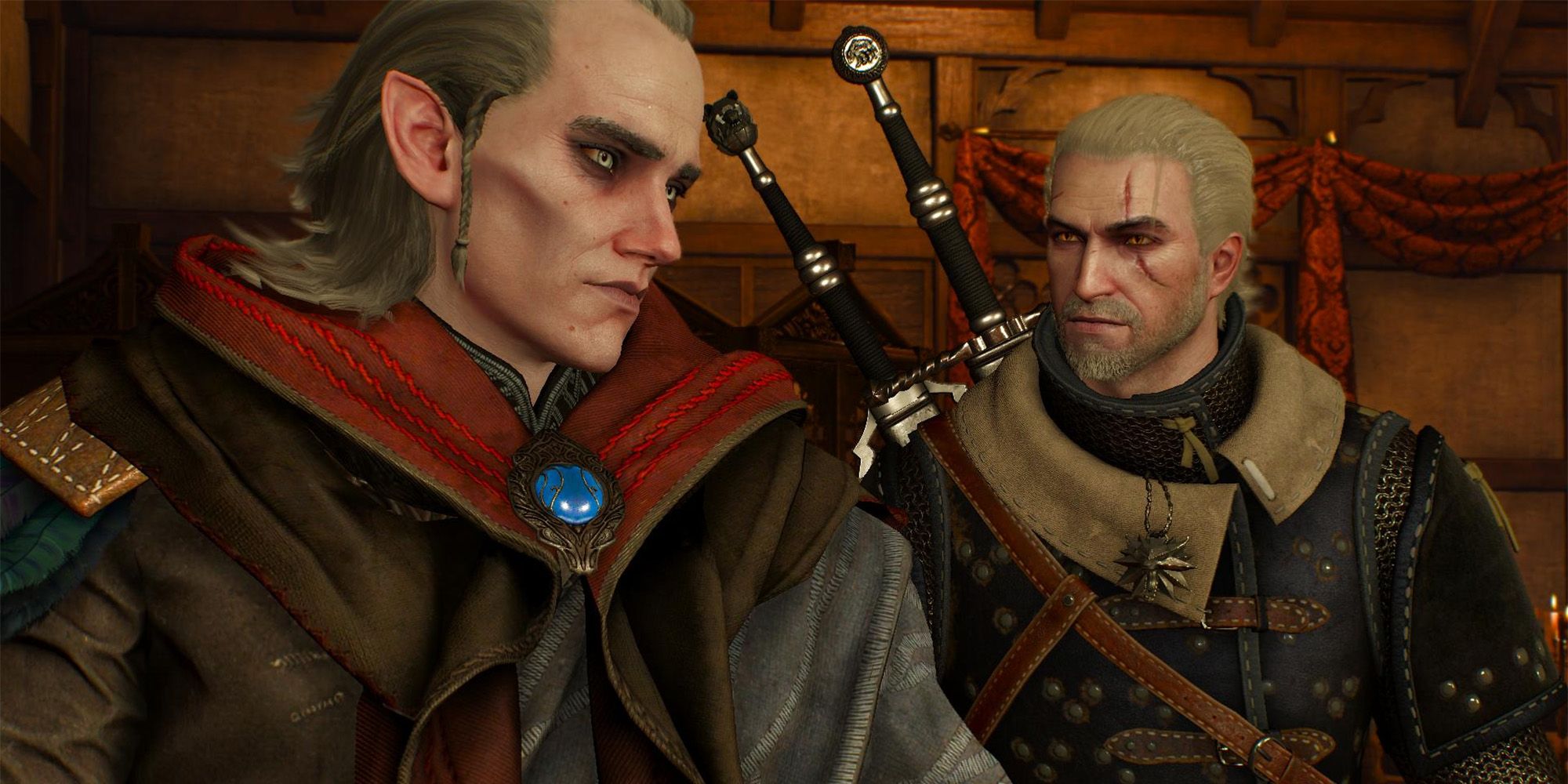 The Witcher 3 Avallac'h and Geralt