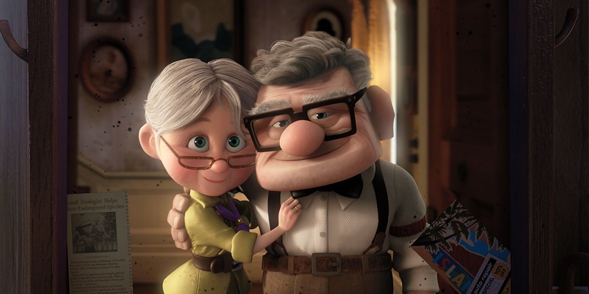 Carl and his wife from Pixar's Up Pixar