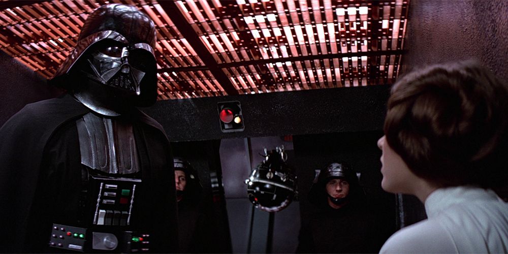 Darth Vader talking to Leia