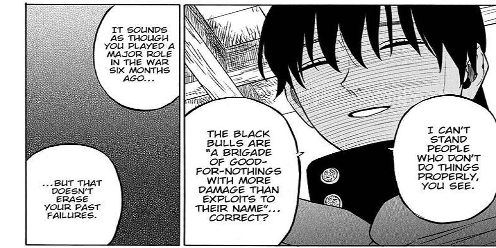Vice Captain Nacht Spied On The Black Bulls in the manga