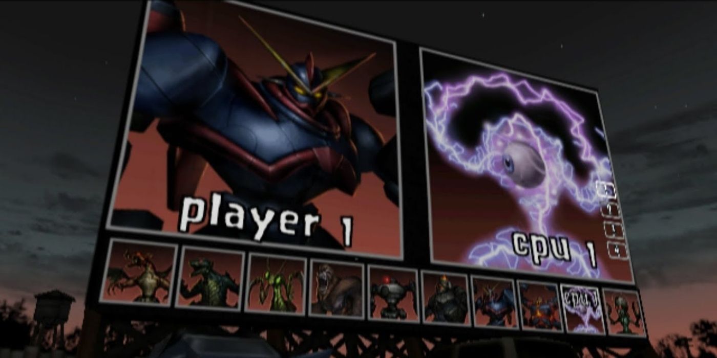 War of the Monsters - character select screen