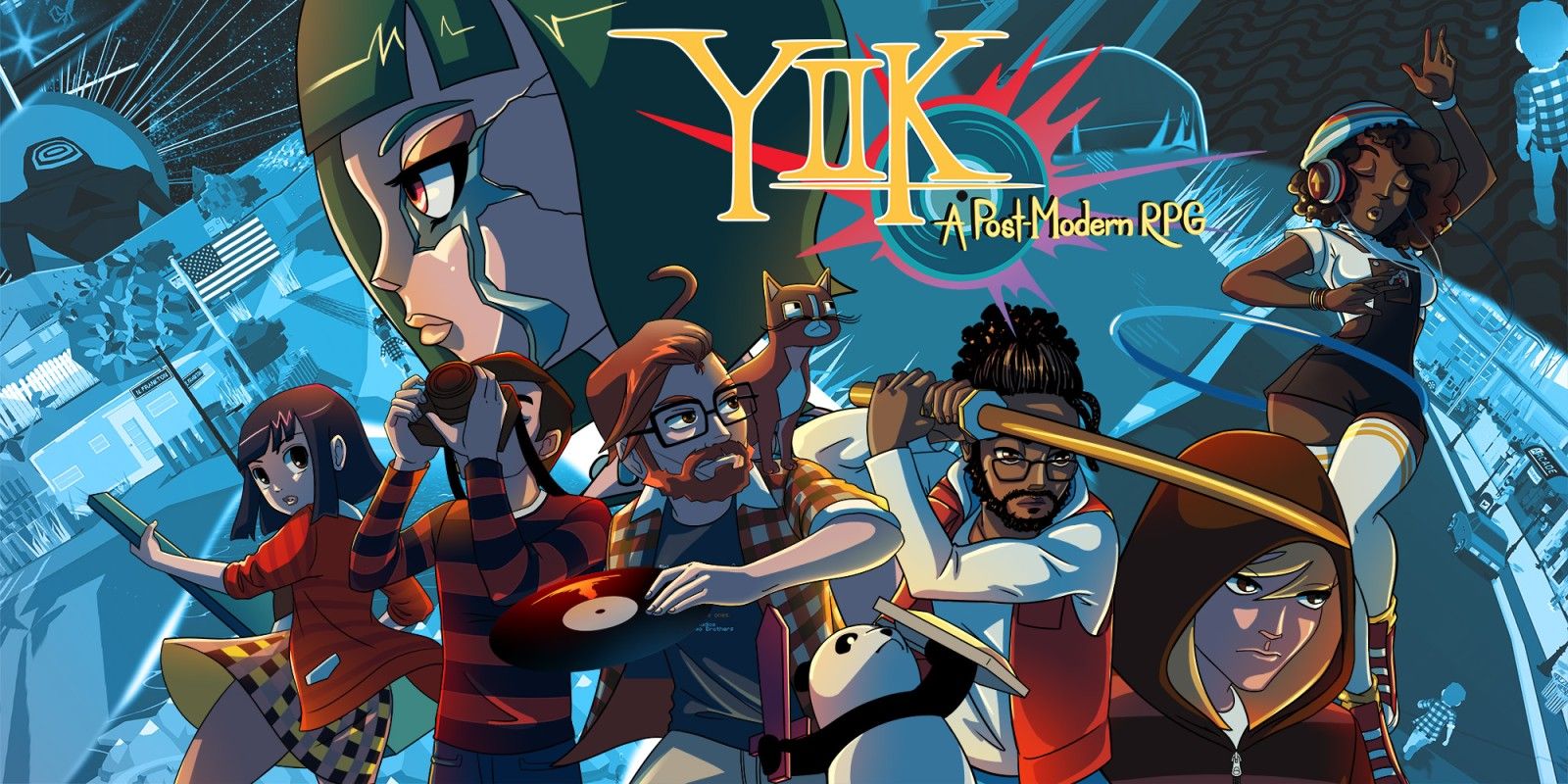 YIIK - A Postmodern RPG promotional art with the main cast.