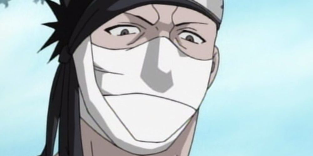 Zabuza momochi with his face masked as he looks down