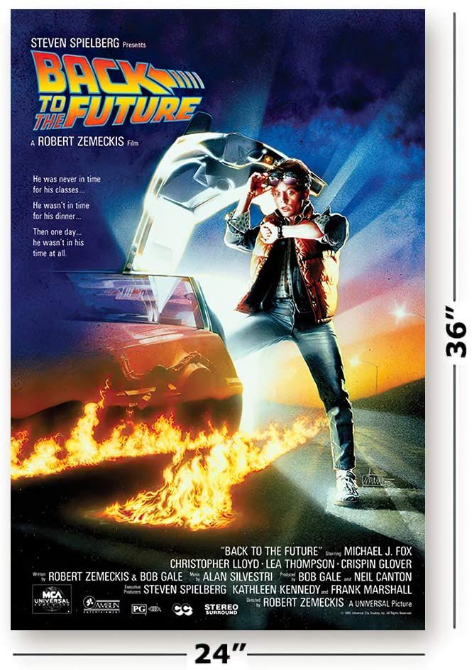 Marty McFly posing on the cover of Back to the Future