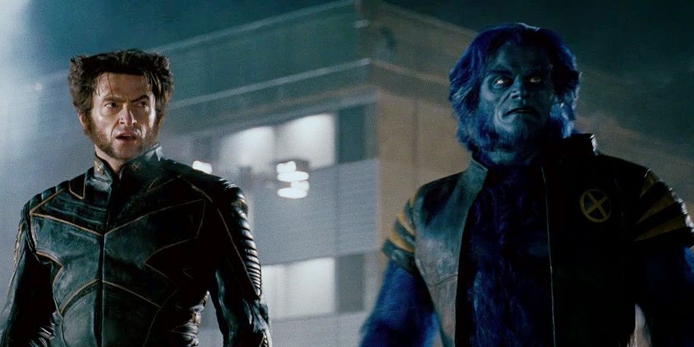 beast and wolverine in the original x-men trilogy