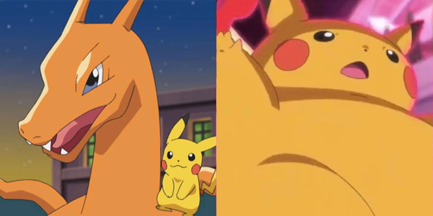 Ash's Charizard and Dynamax Pikachu