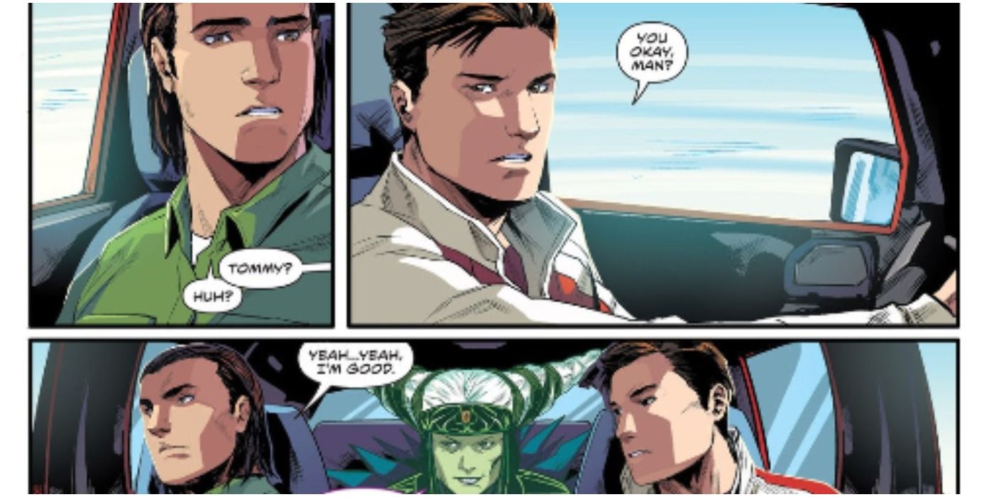 panel from mighty morphin' power rangers issue #0