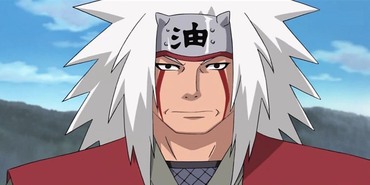 Jiraiya with a flat expression on his face 