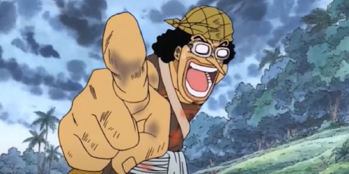 One Piece Usopp pointing and shouting