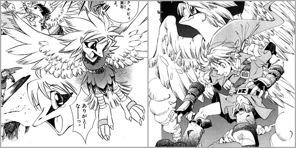 watarara tribe ocarina of time manga two panels