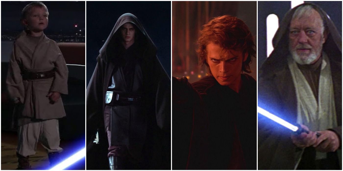 Collage of Darth Vader and Anakin Skywalker photos.