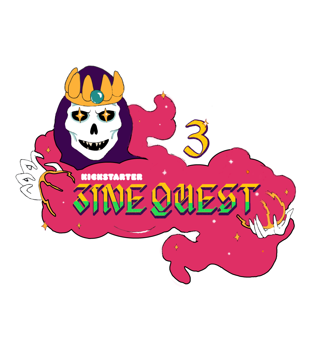70s-style Lich art with the Zine Quest 3 banner