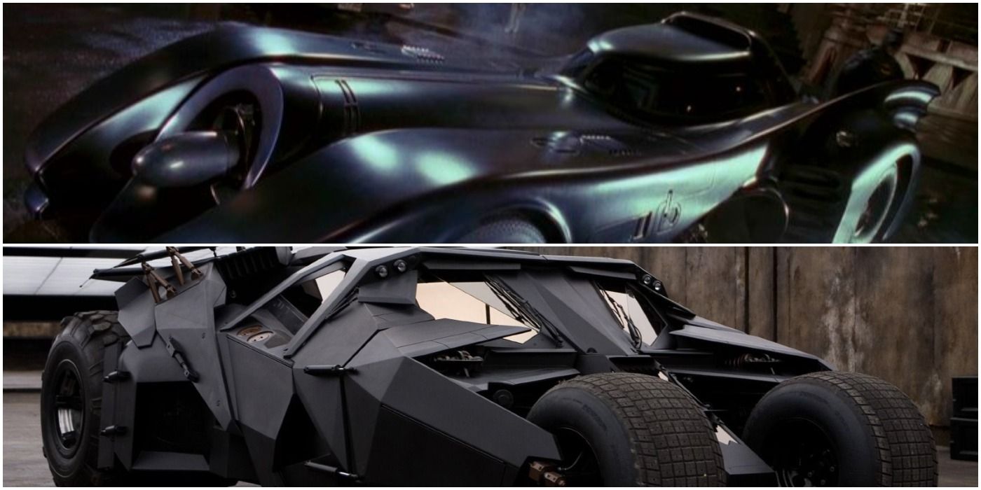 The 1989 Batmobile and the Tumbler in The Dark Knight trilogy