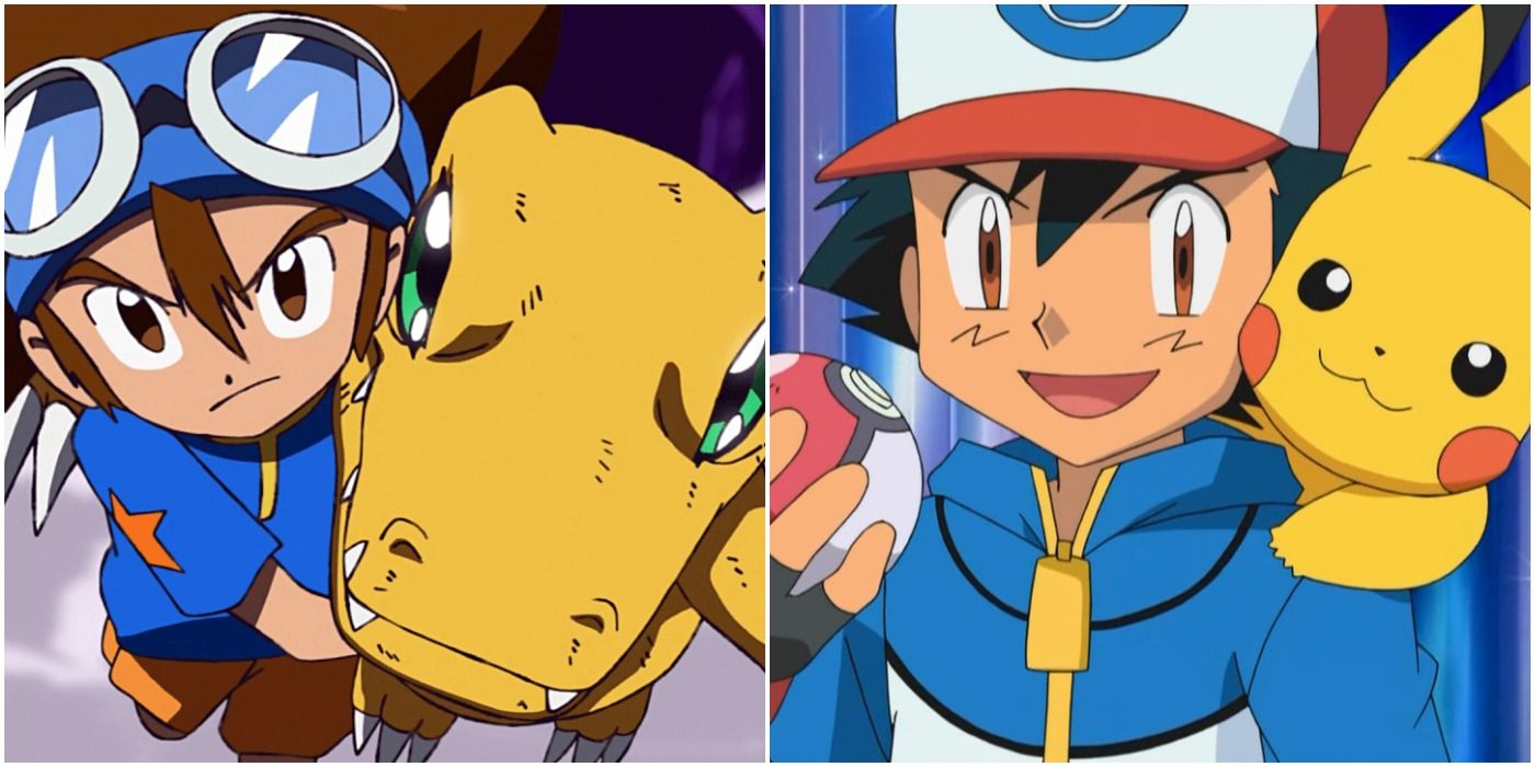 Tai, Agumon, Ash Ketchum, Pikachu, Pokemon and Digimon