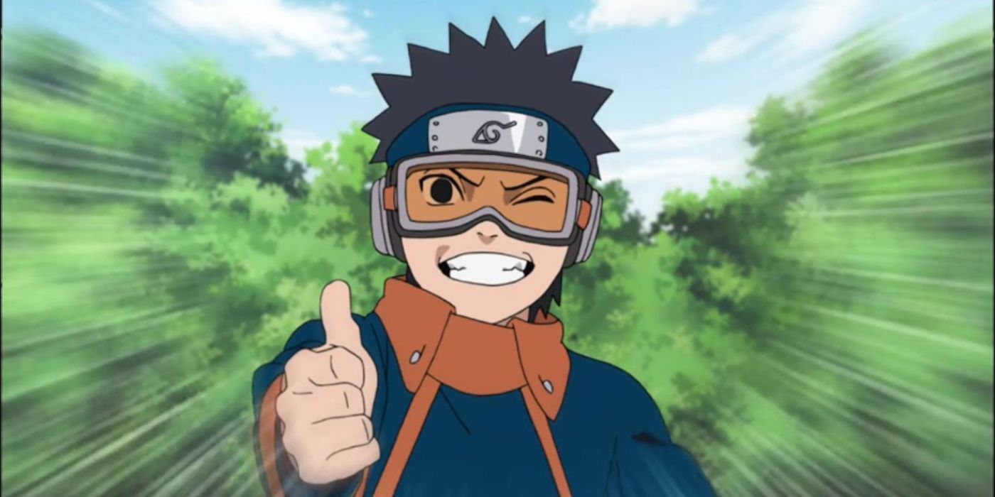 Obito uchiha smiling and giving a thumbs up