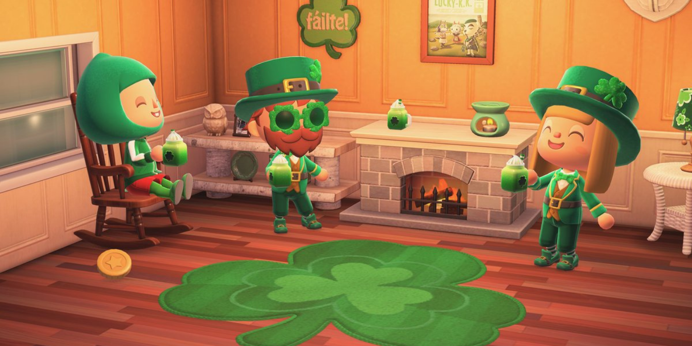 Animal Crossing: New Horizons players celebrate St. Patrick's Day