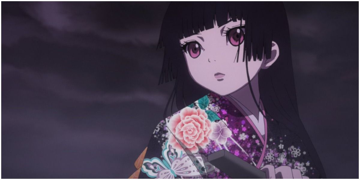 Enma Ai parece imperturbável Hell Girl: Enma Ai (cerca de 400 anos).