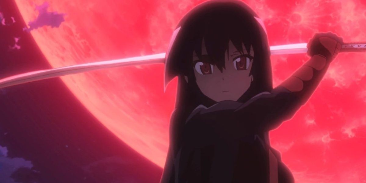 Akame Attacking With Her Sword In Akame Ga Kill Anime