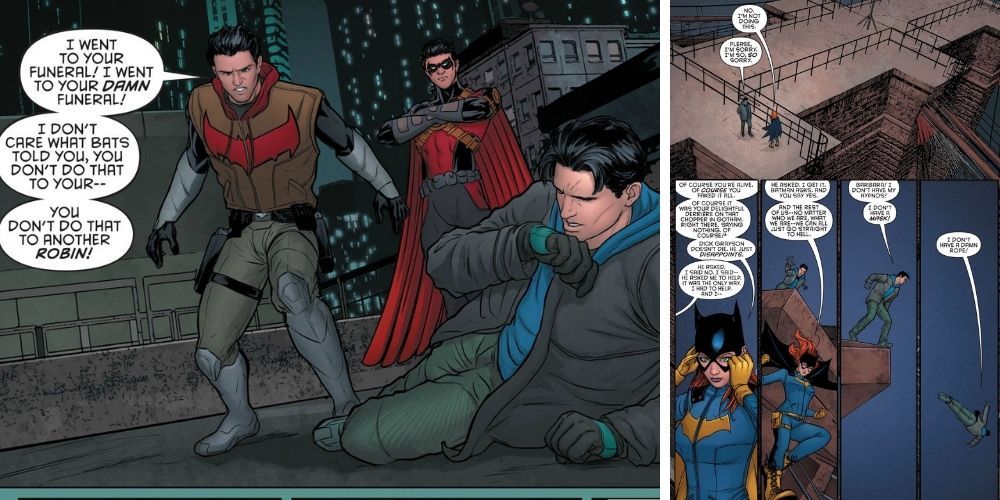 Batman Dick Grayson Fakes His Own Death and Bat Family Confronts Him