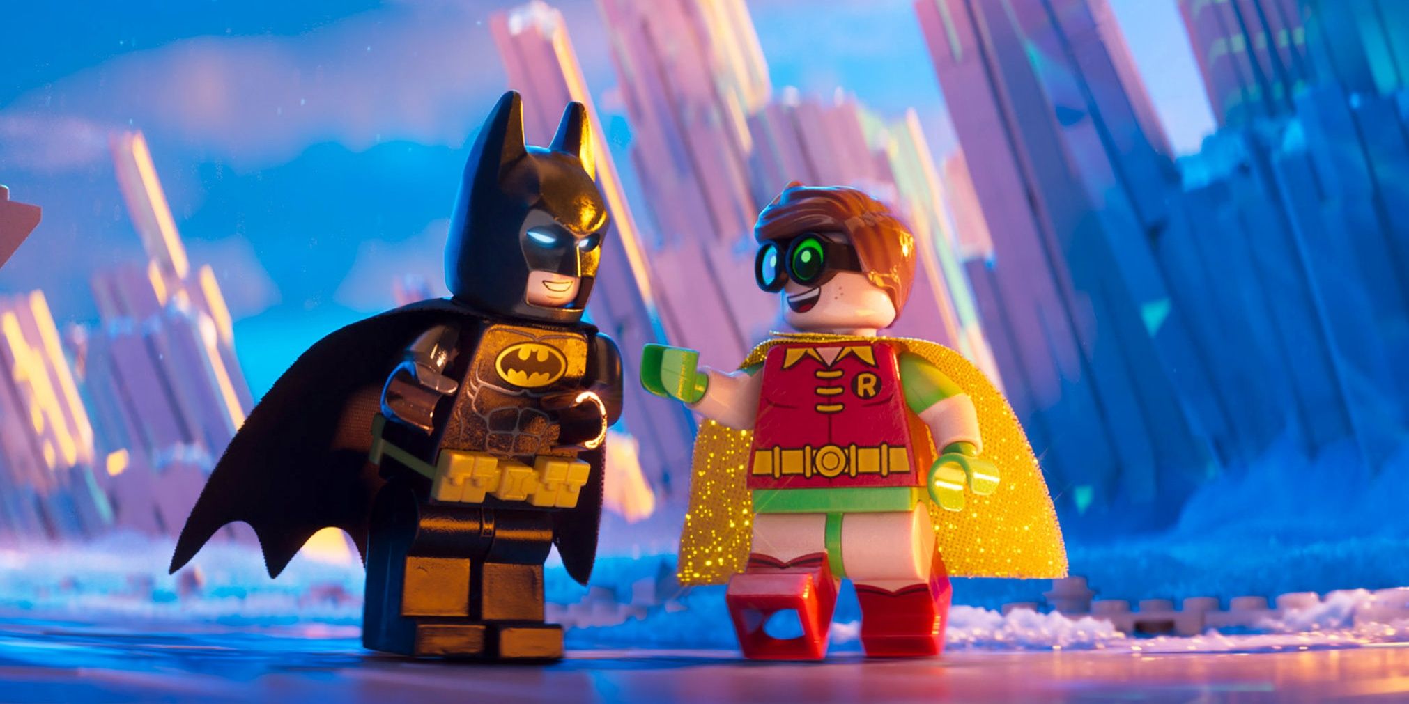 Batman and Robin talking in The Lego Batman Movie Cropped