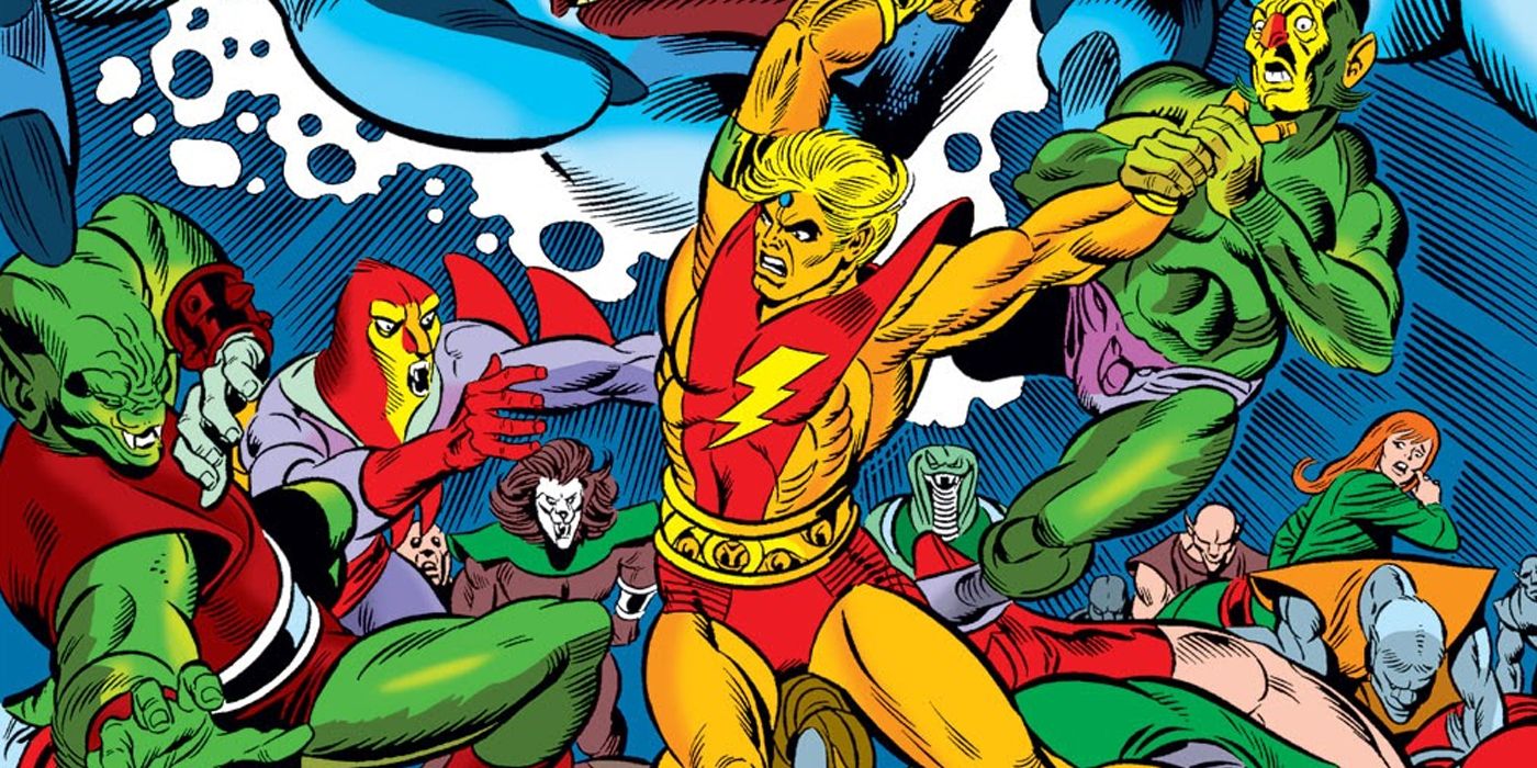 An image of art from Counter Earth featuring Adam Warlock from Marvel Comics