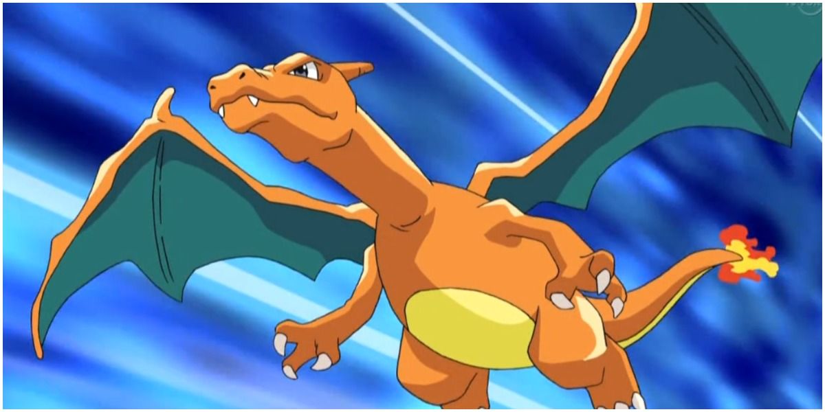 Charizard is flying somewhere