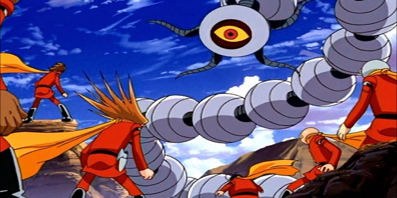 Robot snake attacking in Cyborg 009.
