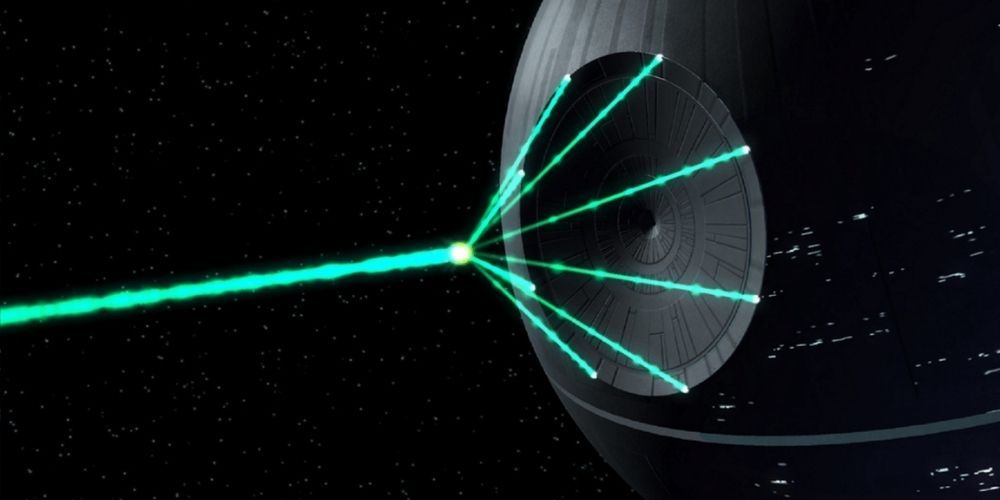 Death Star targets Alderaan in Star Wars - A New Hope