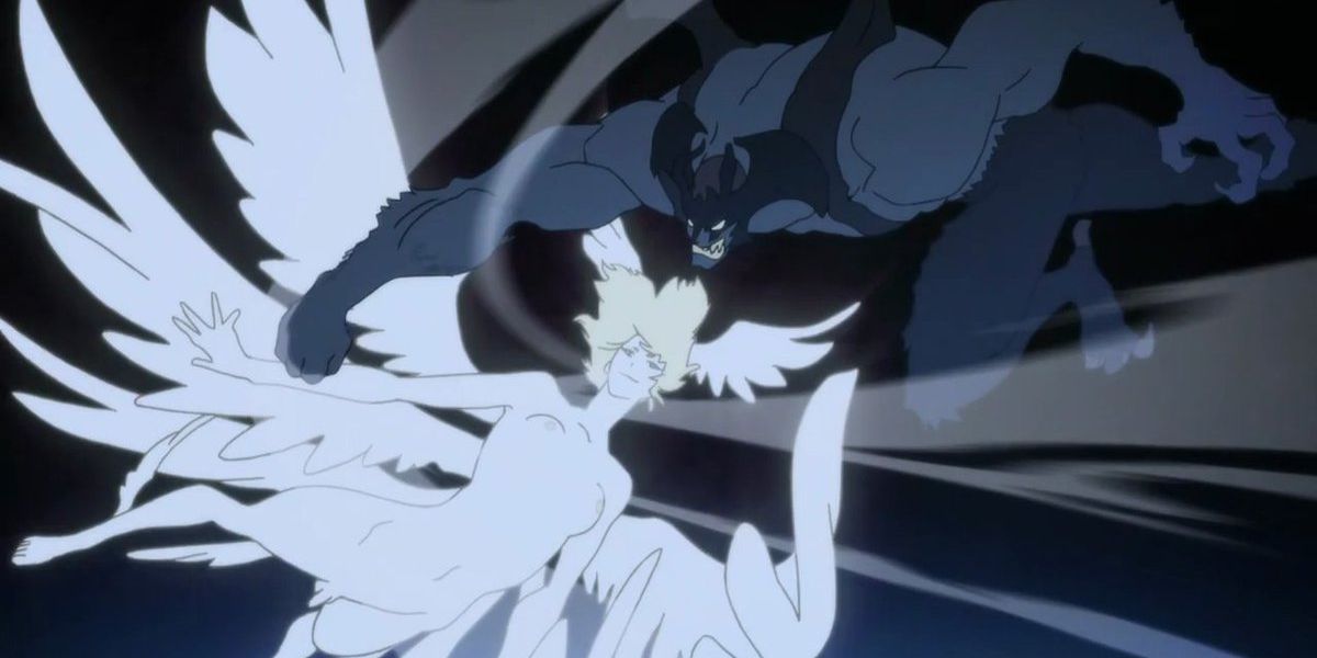 Anime Devilman Crybaby Akira Fights Ryo Satan