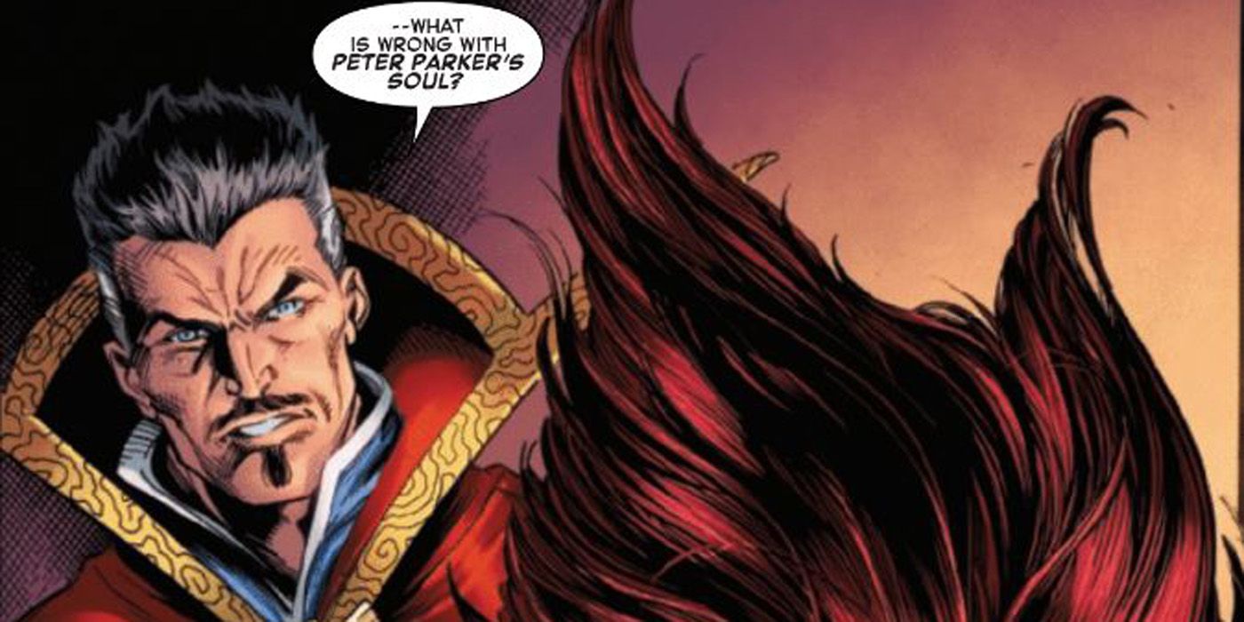 Doctor Strange asks Mephisto about Peter Parker's soul.
