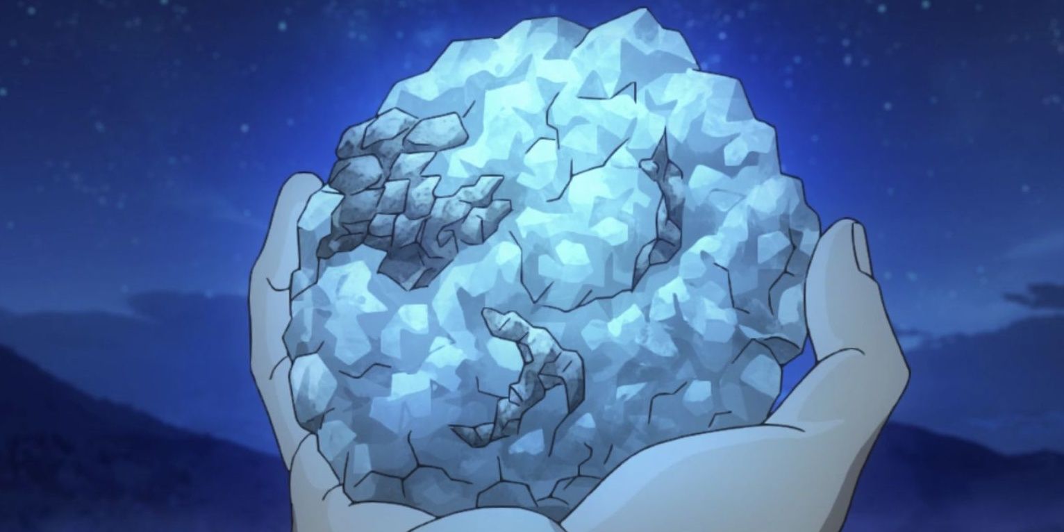 A lump of scheelite from Dr. Stone.