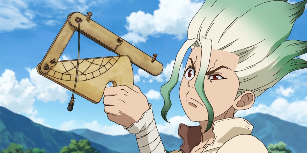 Senku Ishigami and his sextant from Dr. Stone.