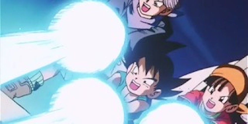 Anime Dragon Ball GT Pan Goku Trunks Kamehameha