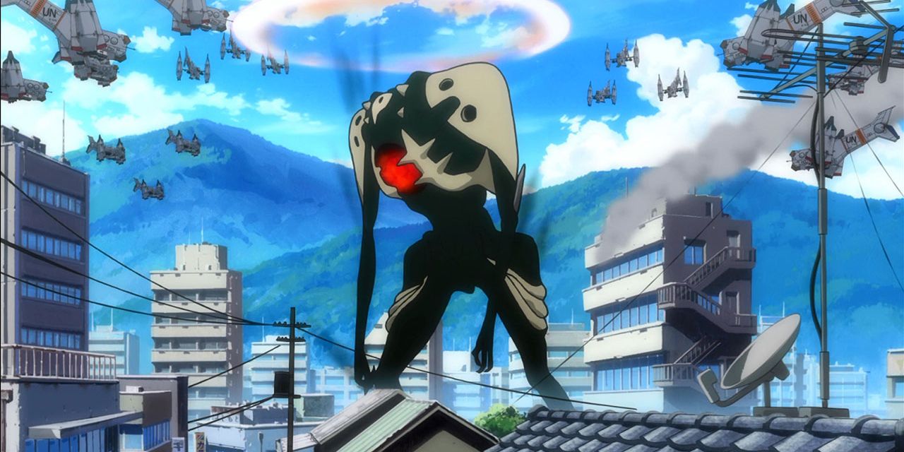 Anime Evangelion Sachiel Air Strike Attack