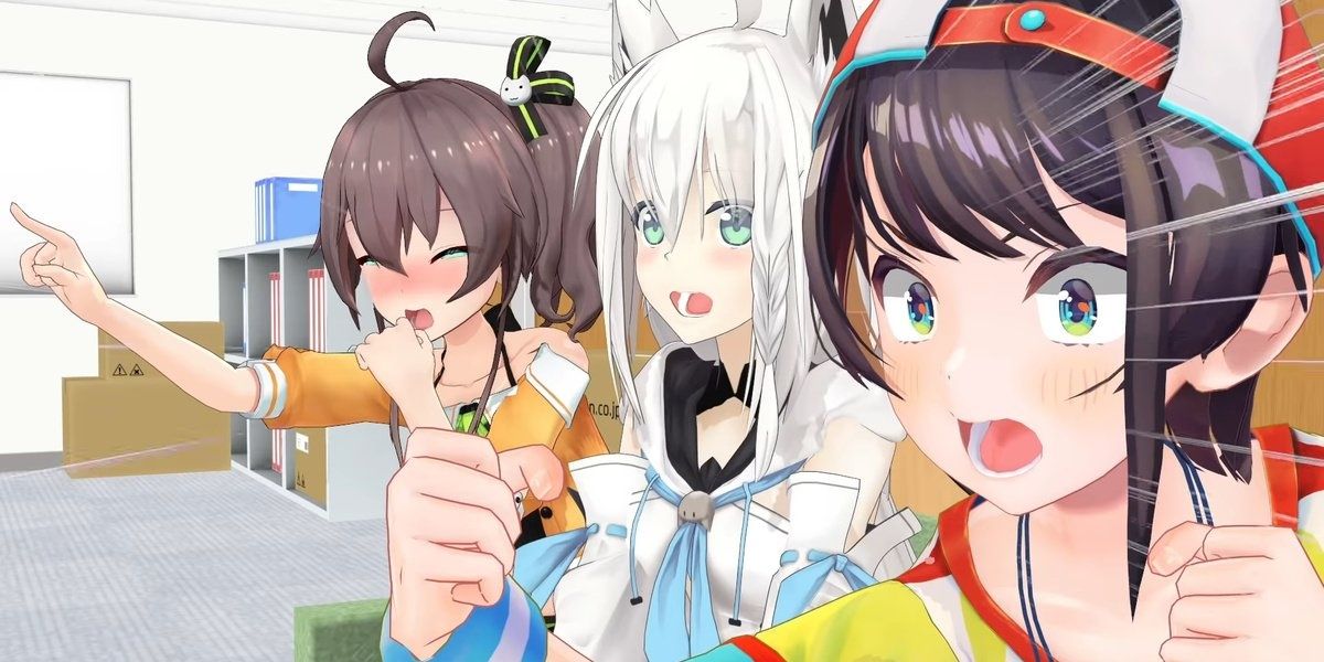Holo Graffiti Anime Characters Blush And Laugh