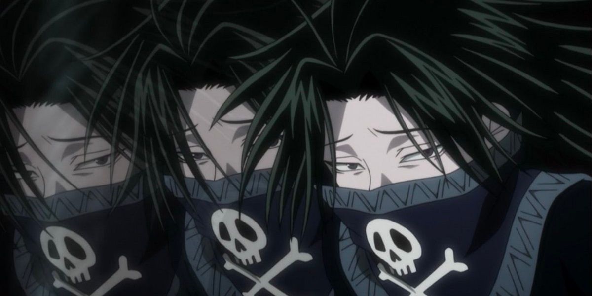 Feitan producing afterimages in Hunter x Hunter.