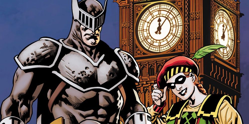 Knight and Squire from DC Comics, part of Batman Incorporated