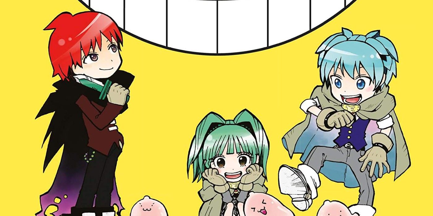 Karma, Kanade, and Nagisa on the cover of Koro-Sensei Quest.