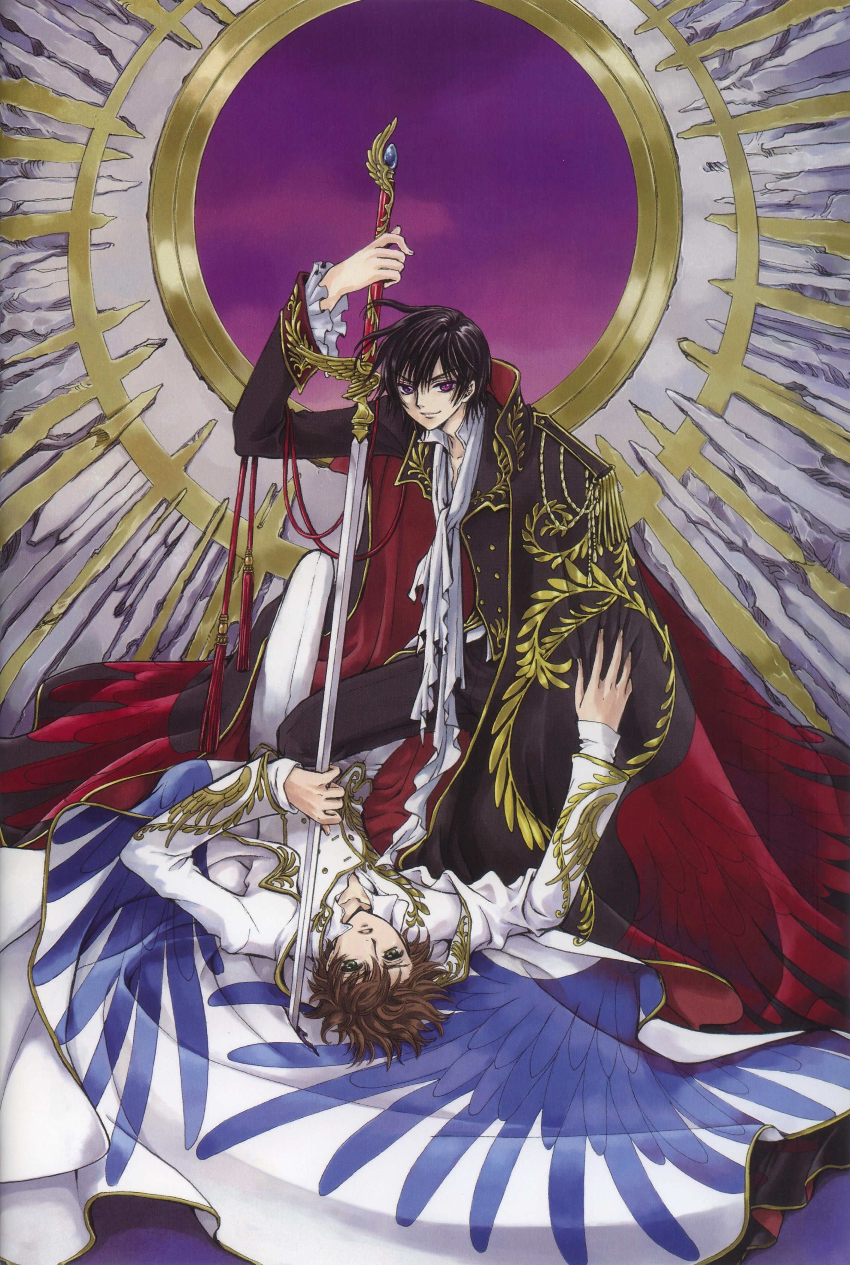 Lelouch And Suzaku Clash In Code Geass Illustration By Clamp