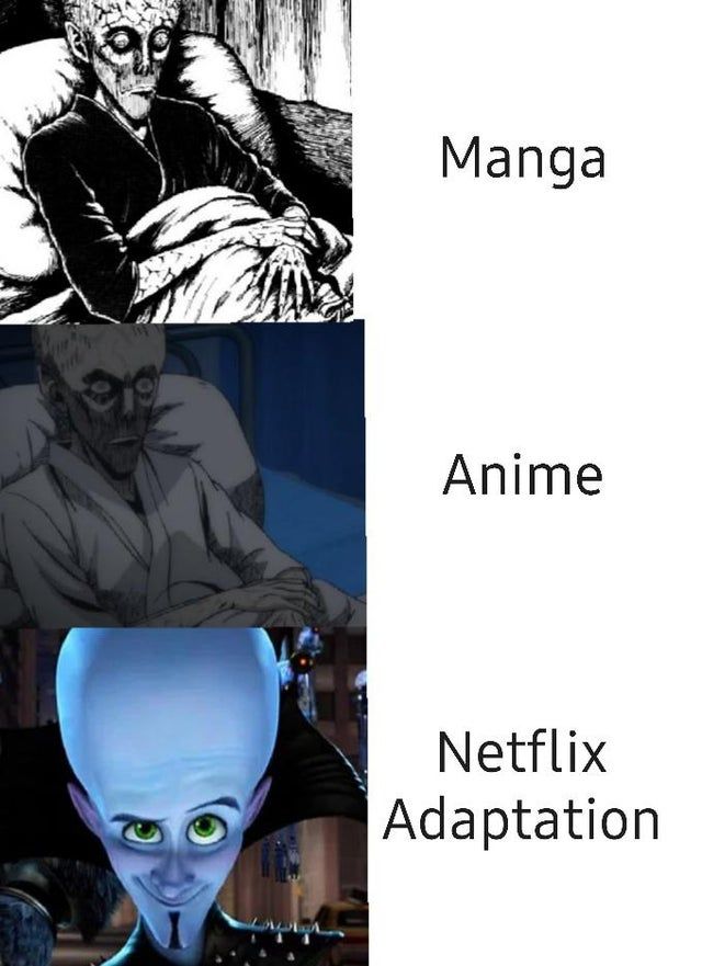 Netflix Adaptation Meme, Mega Mind, Junji Ito