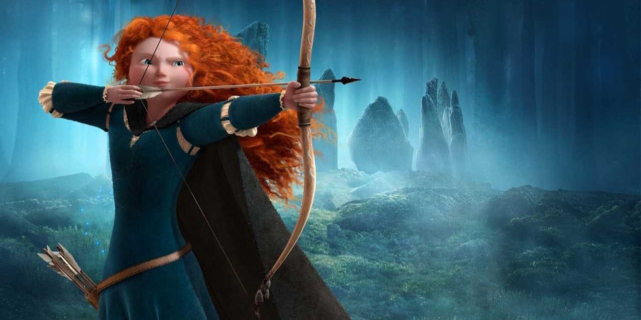 Merida aiming on the Brave poster