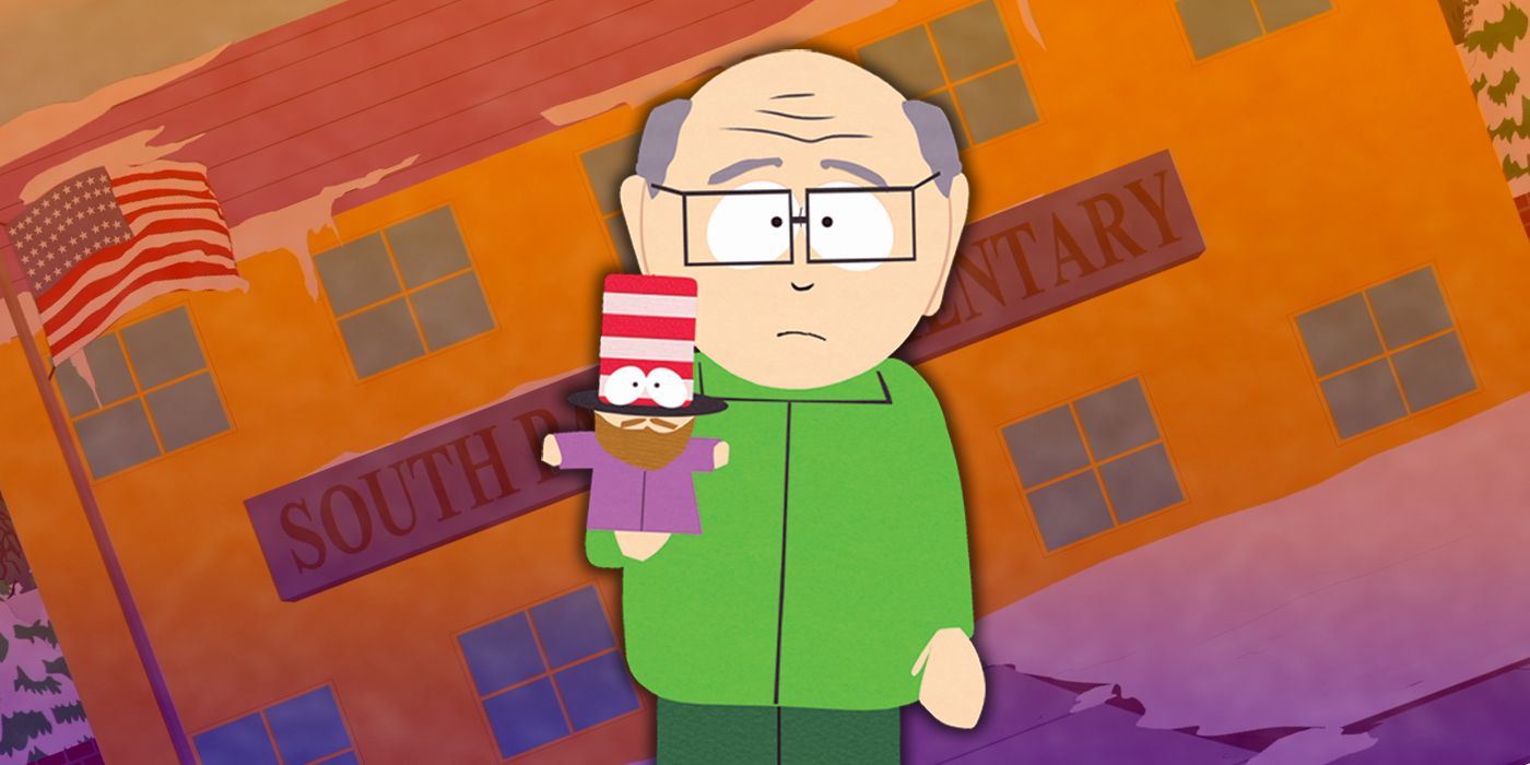 Mr. Garrison with Mr. Hat