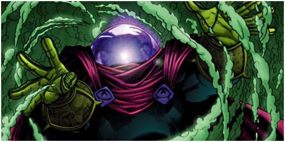 Mysterio surrounded by a swirling green mist.