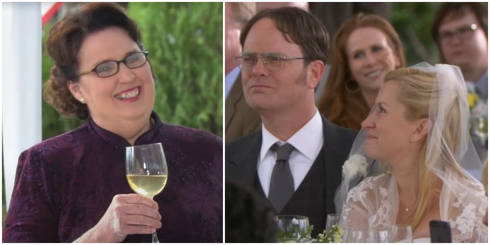 Phyllis at Angela and Dwights Wedding
