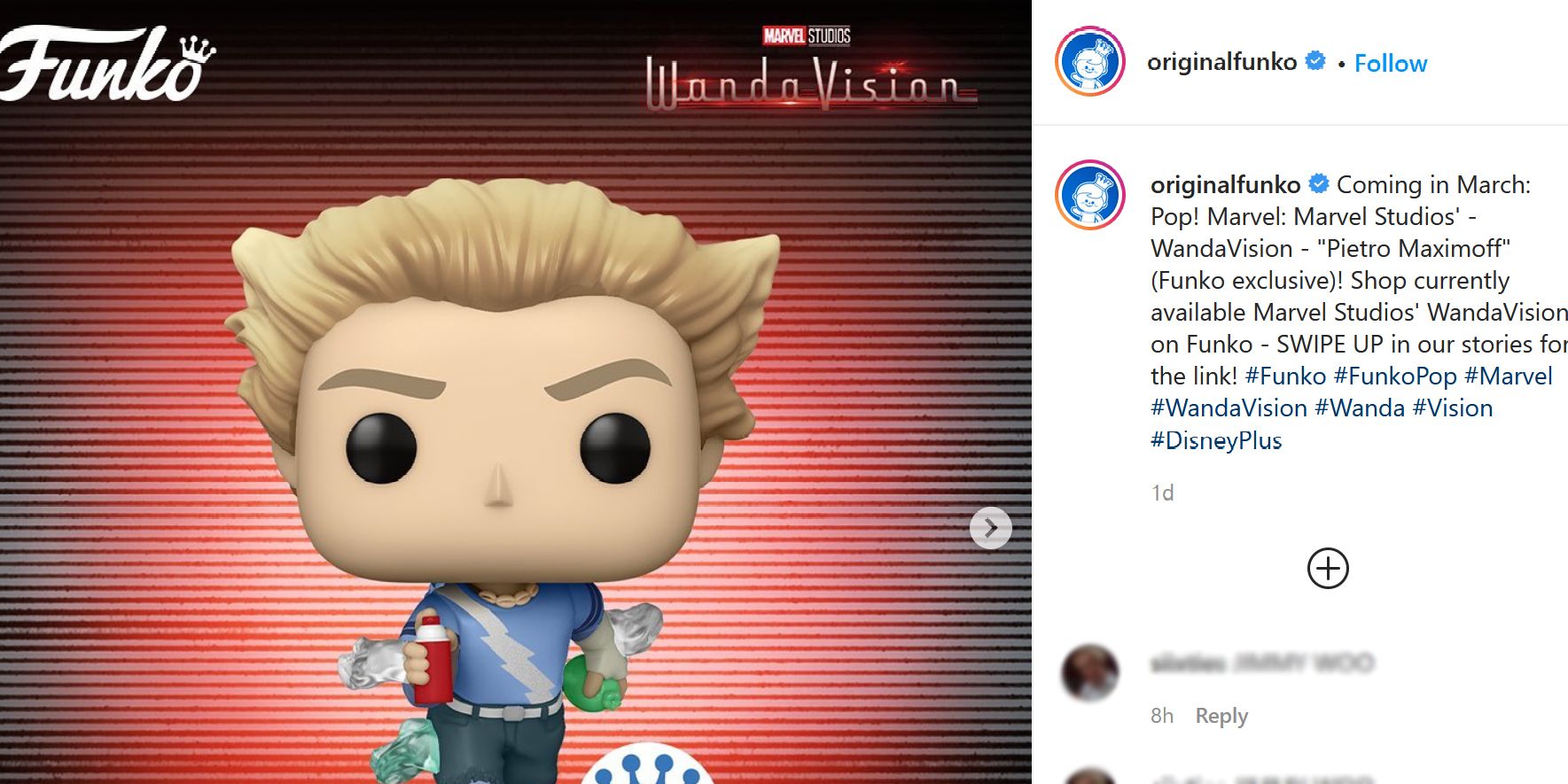 wandavision funko pops pietro