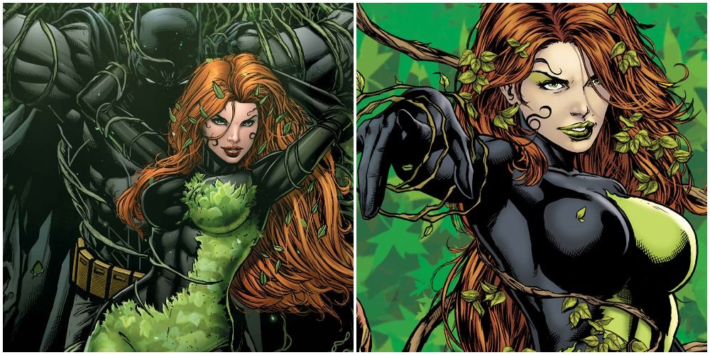 Poison Ivy and Batman Comic Illustrated