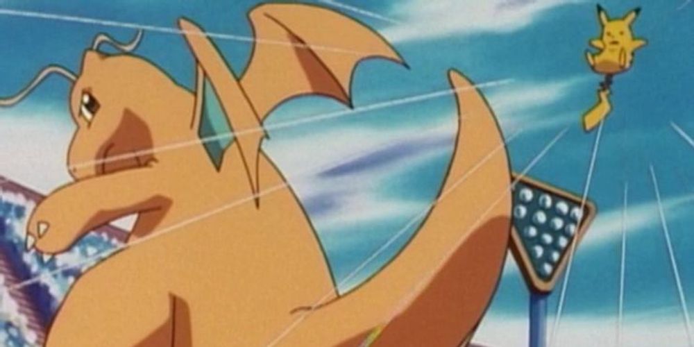 Anime Pokemon Pikachu Versus Drake's Dragonite