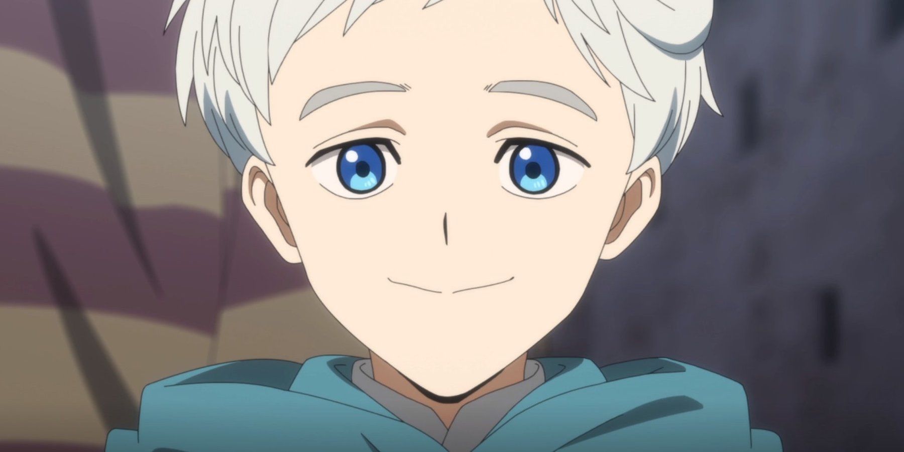 Norman smiling in Season 2 of The Promised Neverland. 